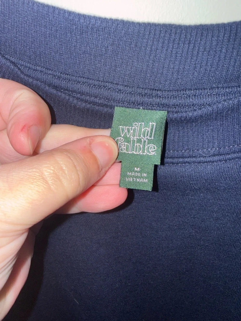 wild fable Navy Cropped Crewneck Sweatshirt - Picture 3 of 4